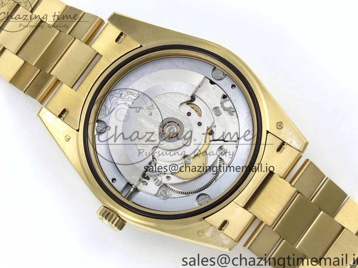 MiroTime 1224 TechFriendly DayDate 40 YG QF 1:1 Best Edition Green Black Dial Diamonds Bezel on President Bracelet A2836 V5 (Gain Weight) 490